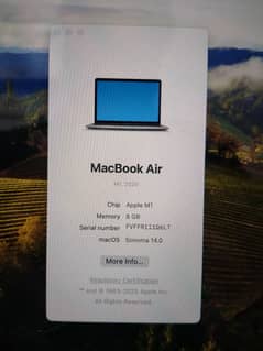 Apple macbook air m1 chip 8gb/1tb 13" 2020