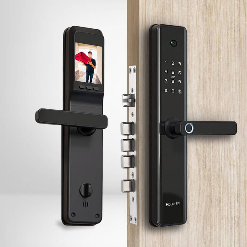 Fingerprint password card smart digital door lock tuya home office 3