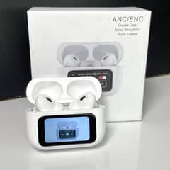 White Active Noise Cancelling Bluetooth Earbuds with Long Battery Life