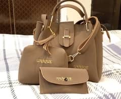 Handbags for Girls & Women/ Stylish light brown Leather brand new