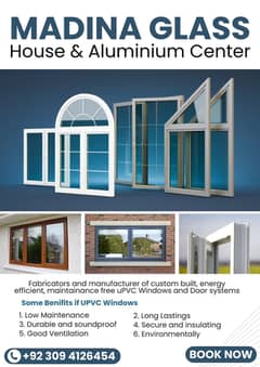 UPVC -  Doors - Glass Doors - shower cabins Aluminium Windows