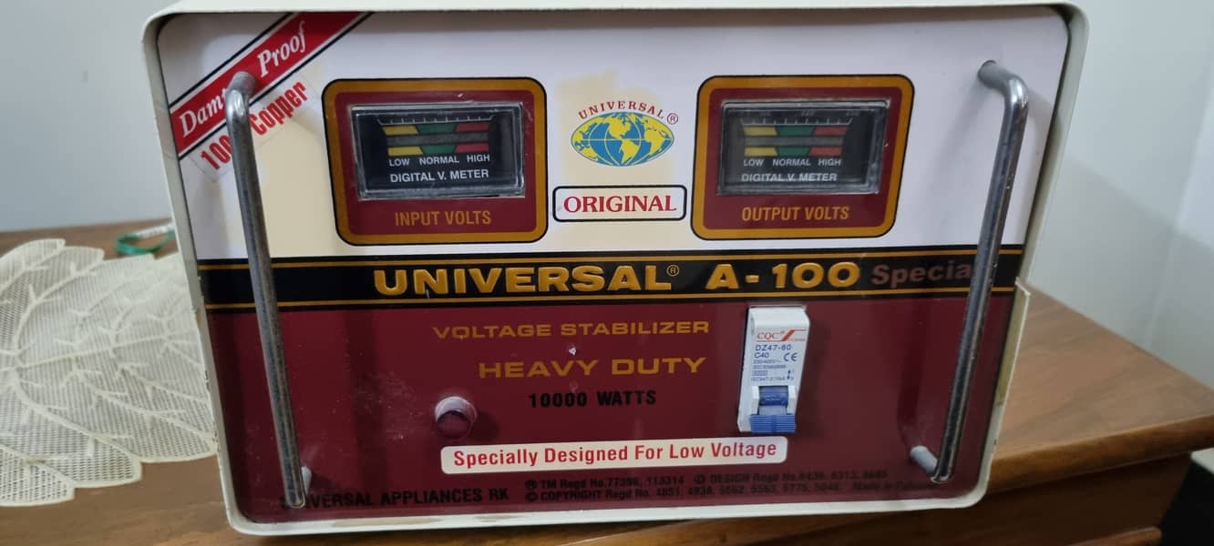 Universal Voltage Stabilizer A-100 Special (10,000 Watts) 0