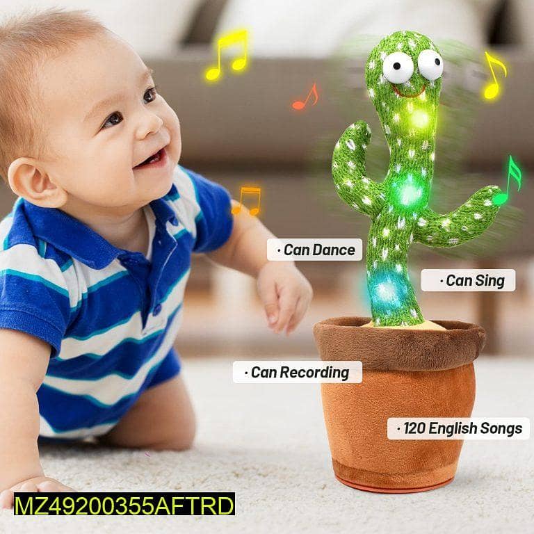 Dancing cactus plush toy for kids 3