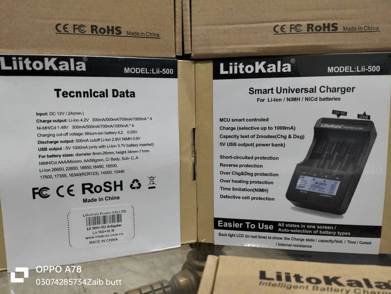 Universal charger LiitoKala Lii500 1