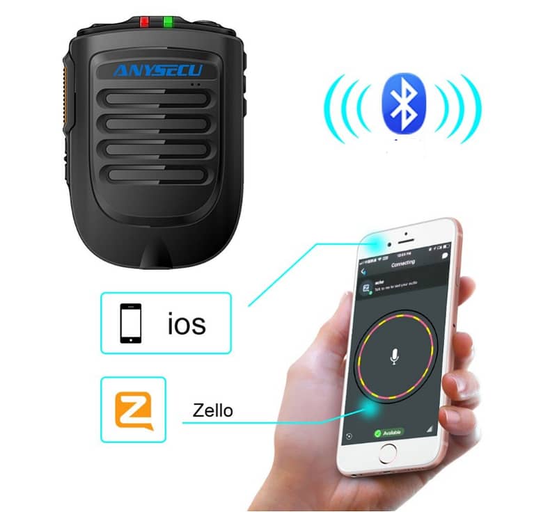 Licence free Zello Mobil sim Walkie talkie Ptt Bluetooth Wireless B01 2