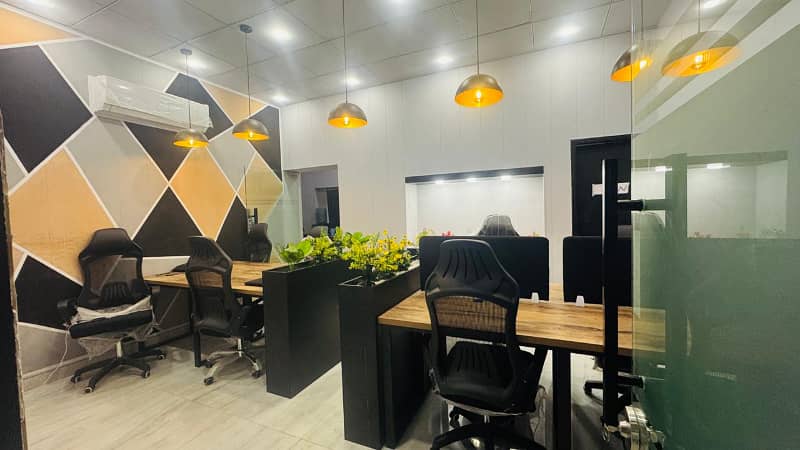 2500 SFT Brand New Well Furnished Office By Designer Reasonable Rent Available Main Boulevard Gulberg 4