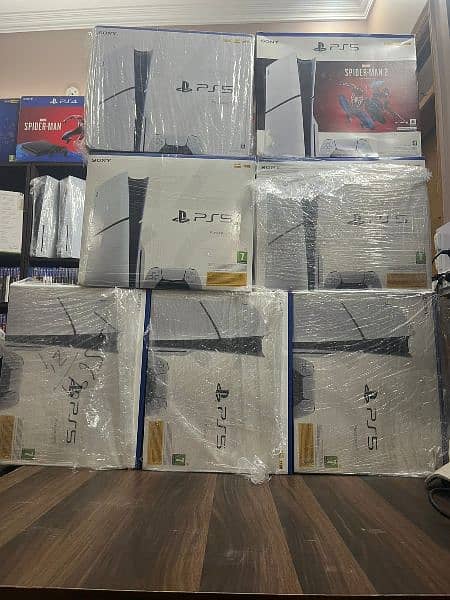 PS5 slim,fat or pro stock arrived. Both brand new and used available 0