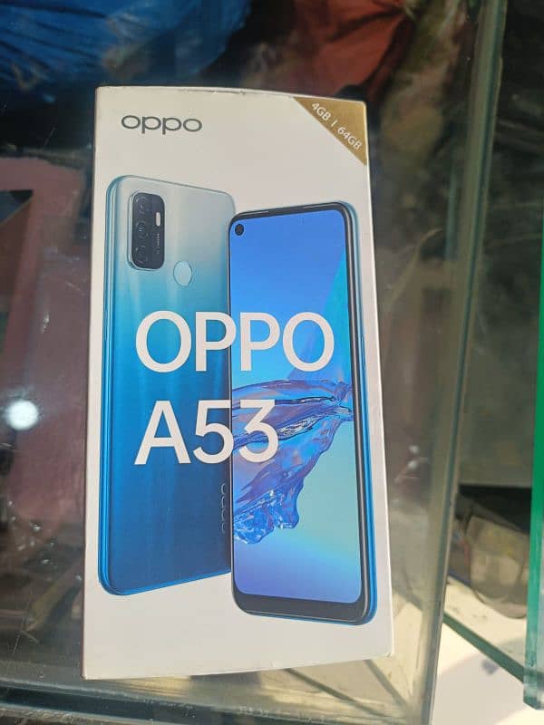 Oppo A53 box and charger  saht ha 3