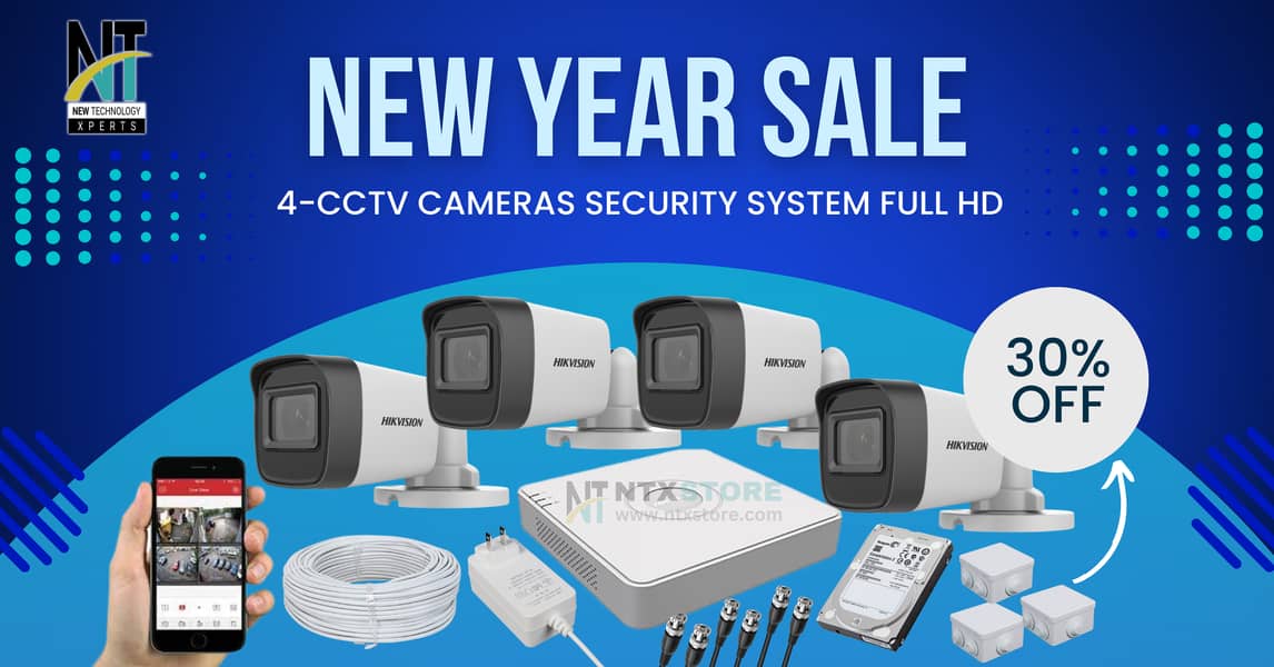 CCTV CAMERAS STSTEM FULL HD WITH NIGHTVISION FREE INSTALATION & ONLINE 0