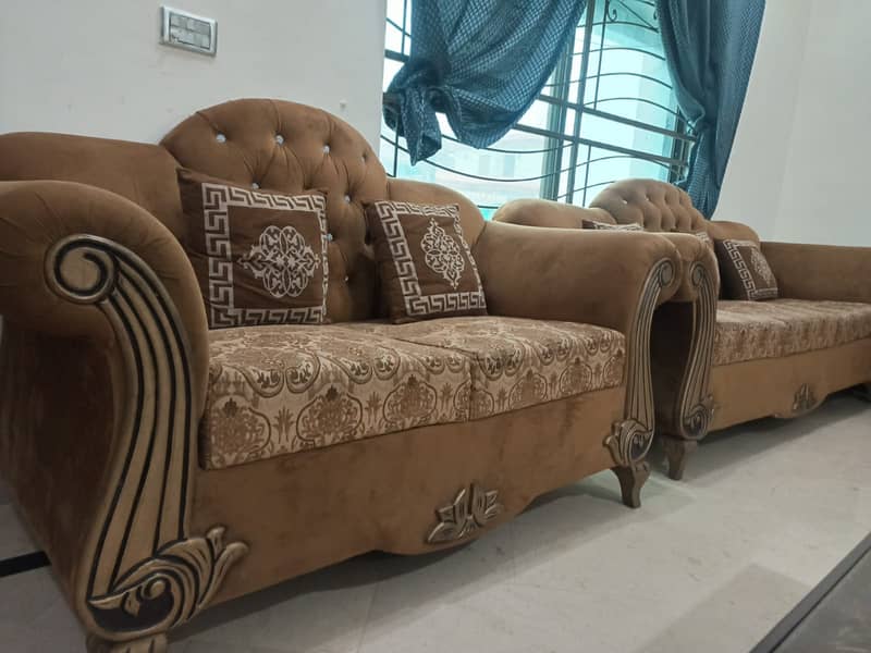 6 Seater Sofa | Table Set (2-1) | 6x1 Dining Table Chair | 1 TV Rack 1