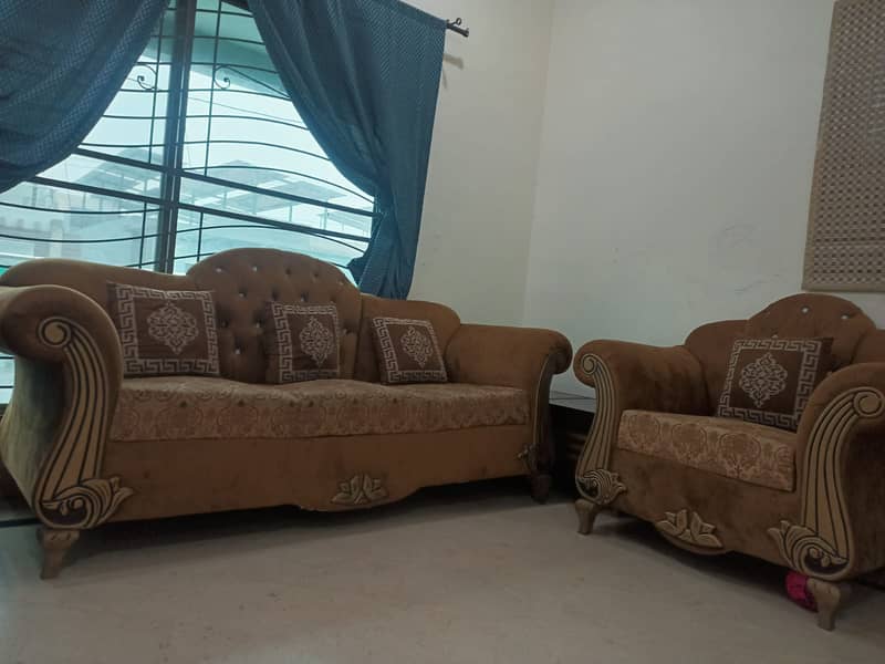 6 Seater Sofa | Table Set (2-1) | 6x1 Dining Table Chair | 1 TV Rack 2