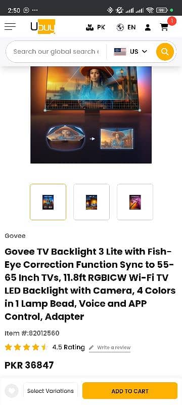 Govee Backlight lite 3 with Camera Correction 7