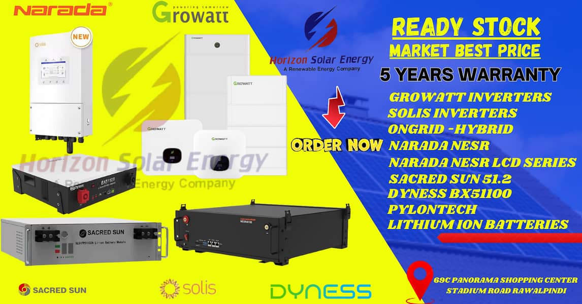 GROWATT& SOLIS INVERTER -NARADA -SACRED SUN -DYNESS-POWER BANKS 0