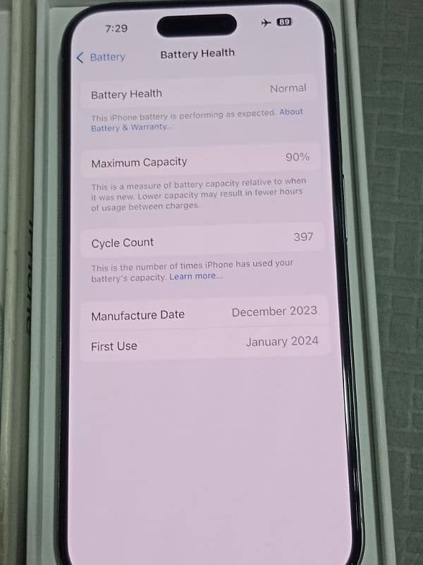iphone 15 pro Complete box 90battery 9