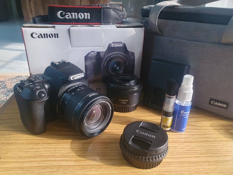 Canon EOS 200d mark ii. 2lenses, body, bag, strap . Best beginner set. 0