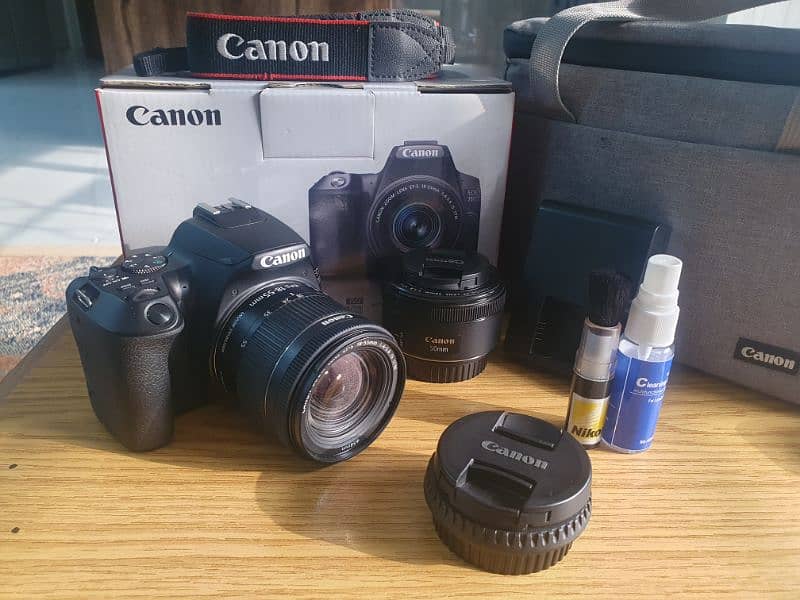 Canon EOS 200d mark ii. 2lenses, body, bag, strap . Best beginner set. 1