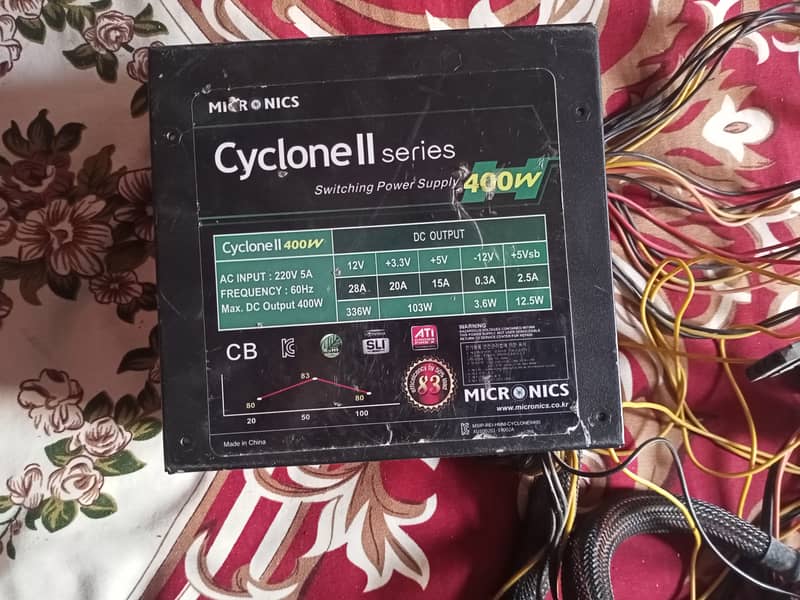 PSU MICRONICS CYCLONE II SERIES 400 WATT 4