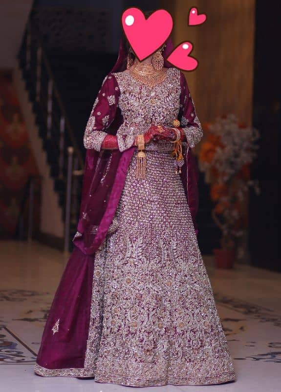 Designer bridal lehnga in custumize purplish color 0