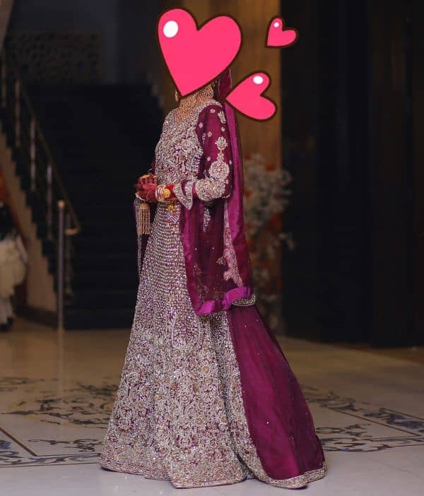 Designer bridal lehnga in custumize purplish color 1