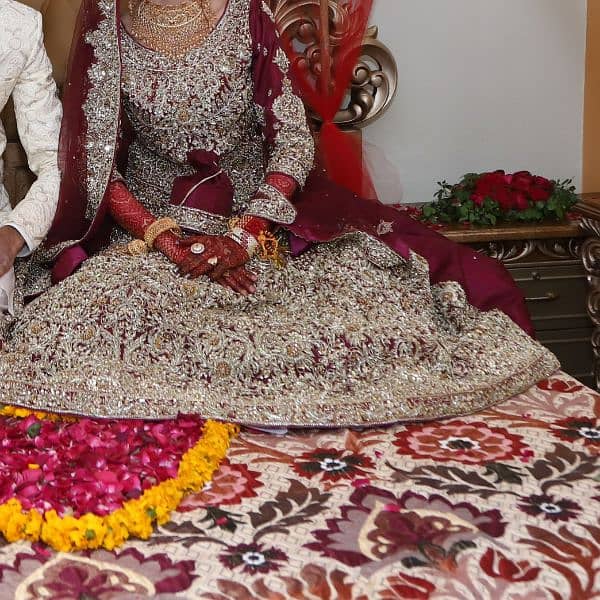 Designer bridal lehnga in custumize purplish color 2