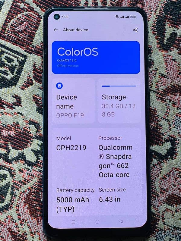 oppo f19 full box ky sath hai just panel change 12500 Ka dalwaya hai 1