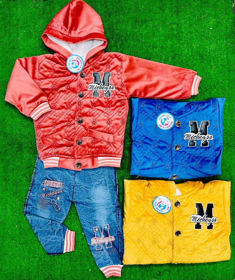 Kids Winter Collection/2 Pc/Kids Cloths/3 Pc Winter Suits on Wholesale 18