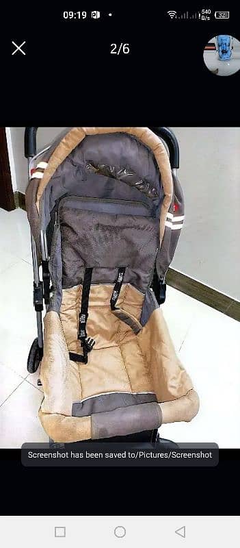 Title: "Like-New Baby Stroller & Cot Set – Bright Starts & Tinnies " 4