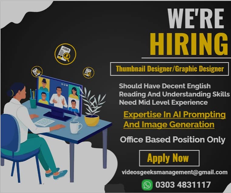 YouTube Thumbnail Designer | AI & Graphic Design Expert | Jobs In Lah 0