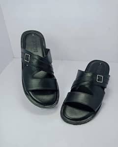 Men's Flat Leather Slippers