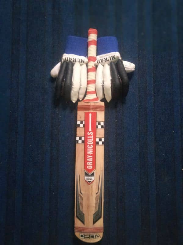 GRAY NICOLLS Hard Ball bat With Gloves 0