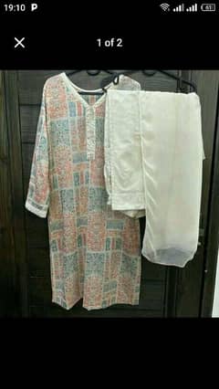 brand bareeze hand work back front work 3pc medium size