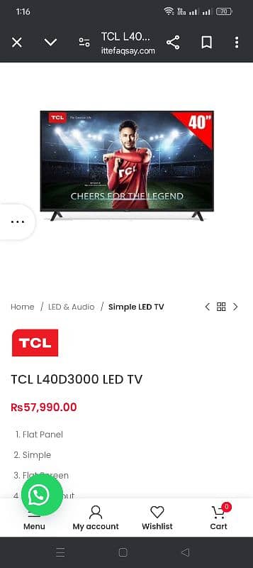 Like Brand New TCL LED 1