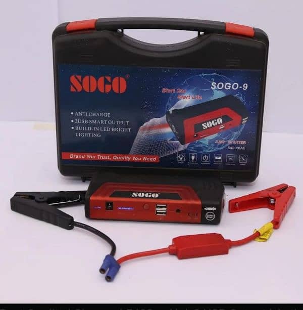 High Power Jump Starter Sogo-9 Power Bank 5400mAh Sogo Brand 1