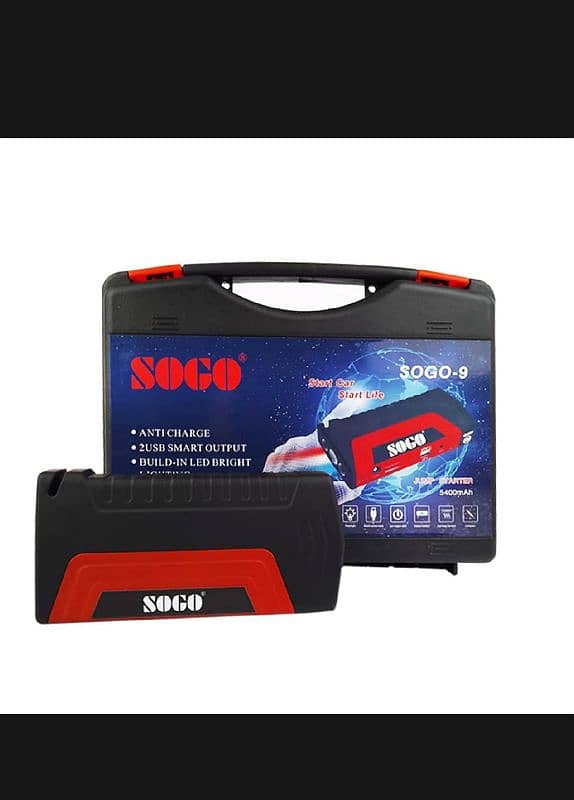 High Power Jump Starter Sogo-9 Power Bank 5400mAh Sogo Brand 5