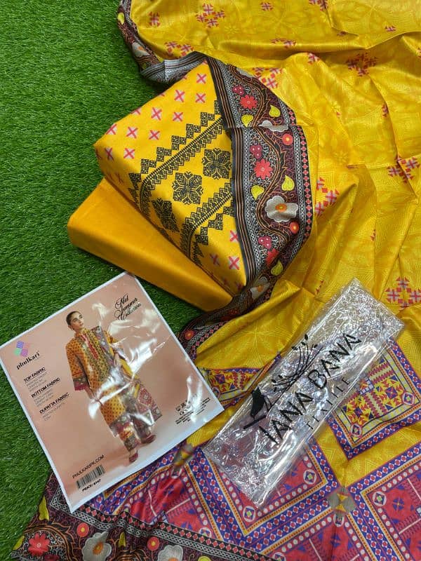 3 Piece Printed Lawn Collection 2025 PHULKARI BY TANA BANNA 7