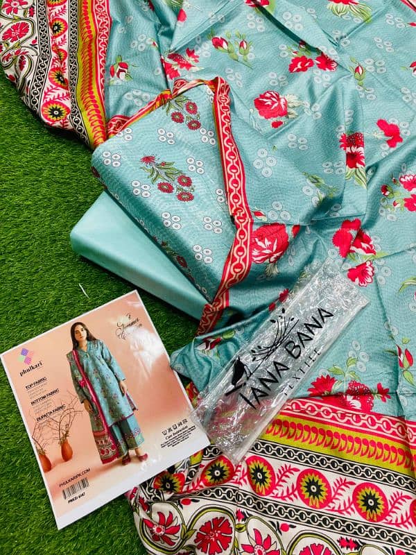 3 Piece Printed Lawn Collection 2025 PHULKARI BY TANA BANNA 9