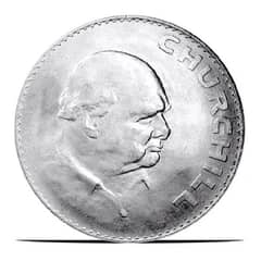 British, 1 Crown, 1965, Sir Winston Churchill Memorial Original Coin