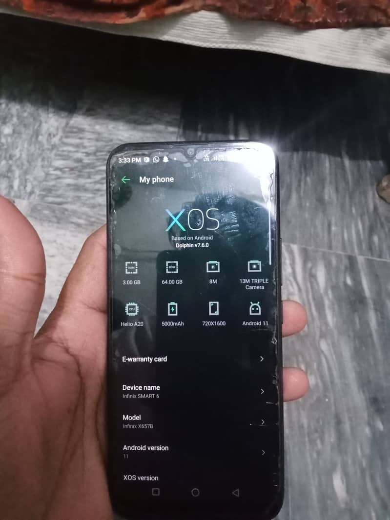 Infinix smart 6 3.64 condition 10/10 final 18k only mbl 0