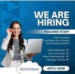 online jobs/full time/part time/simple typing jobs for boys and girls