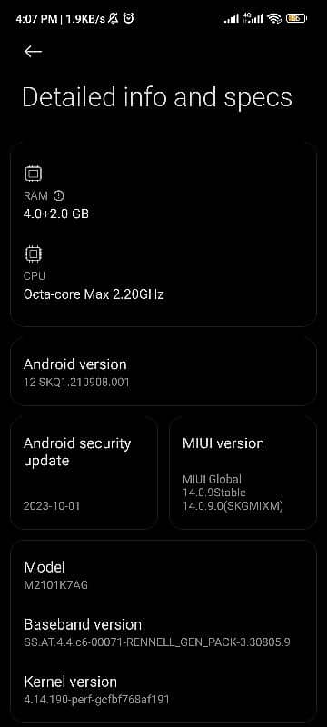 REDMI NOTE 10 4+2 GB RAM 128 GB ROM 5