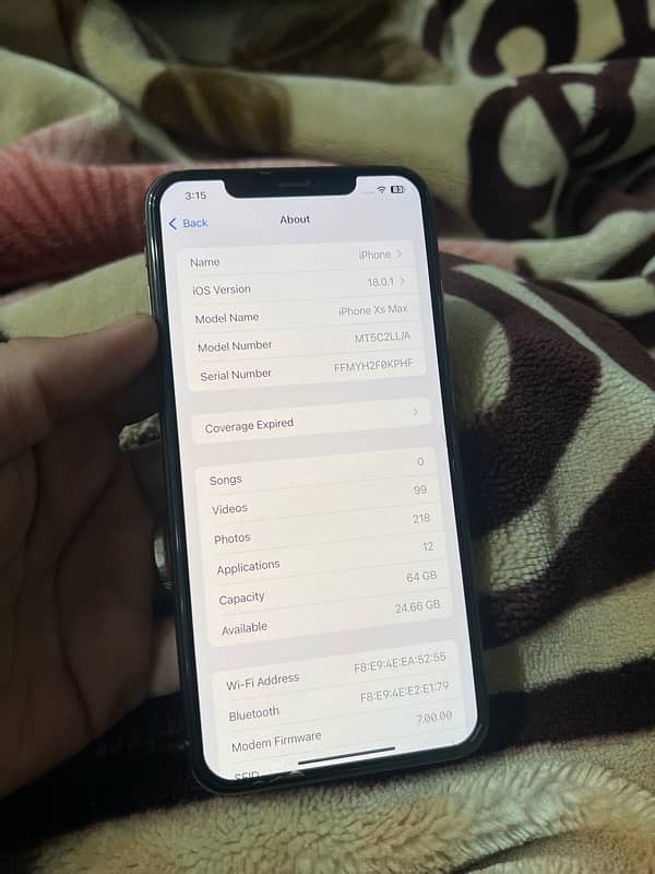 iPhone xsmax 64gb jv 1