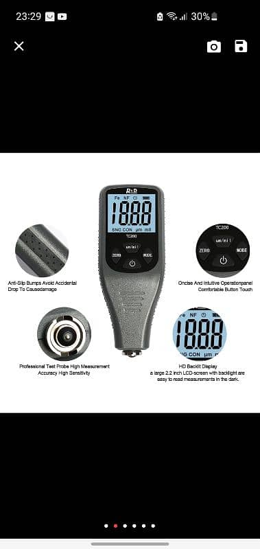 R&D TC200 Car Paint Coating Thickness Gauge 4