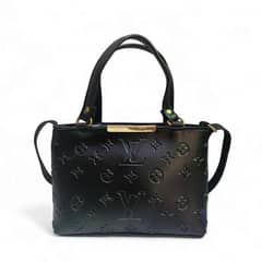 Women's PU Leather Plain Embossed Hand Bag