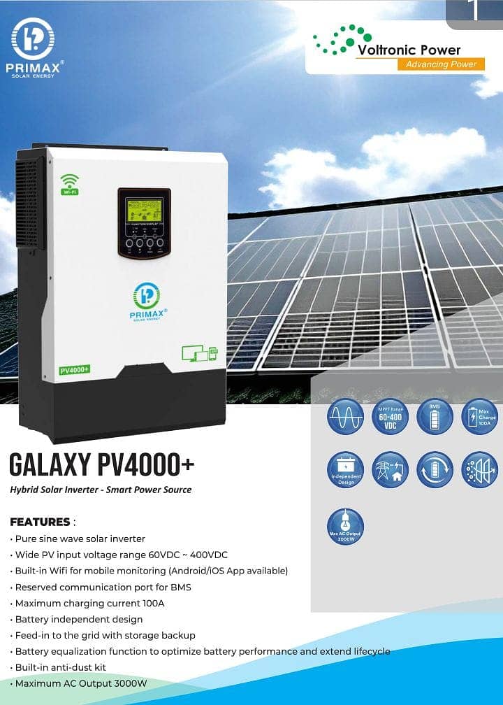 MPPT SOLAR INVERTER – GALAXY PV4000+ 0