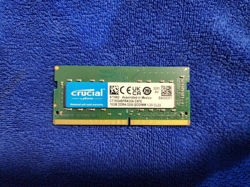 crucial 16GB DDR4 3200Mz RAM 0