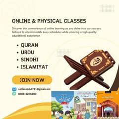 Online &   physical Teaching  Sindhi, Quran;