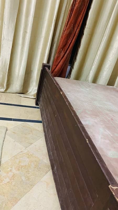 Double Bed dark brown just like new 1