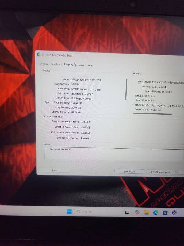 Acer Nitro 5 Gaming i7 9750H Nvidia GTX 1650 8