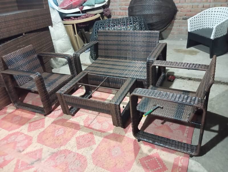 outdoor rattan furniture/outdoor swing/UPVC Chairs/4 Seater /table 19