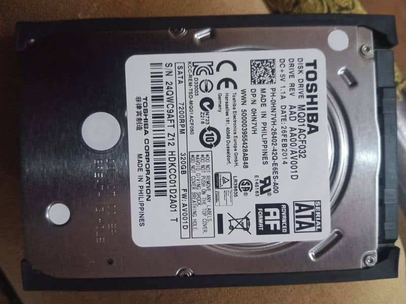 Toshiba 320 GB HDD For Laptop 0